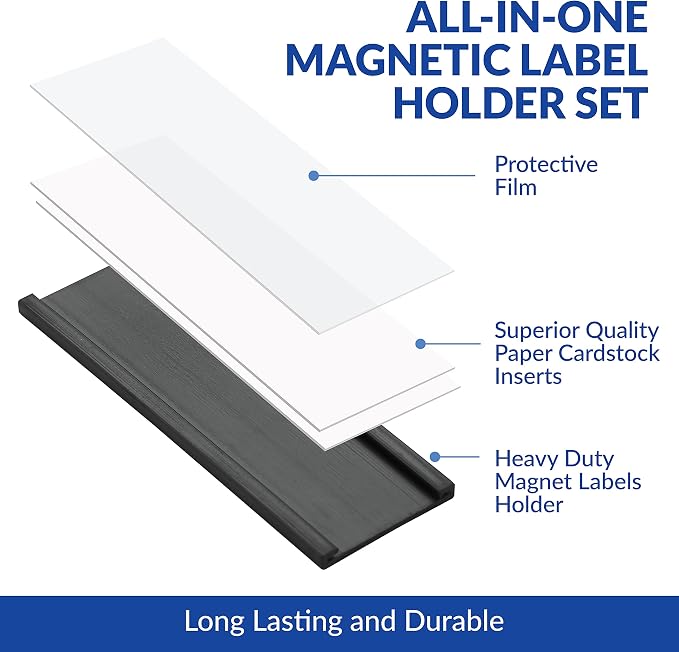 50 Pack "C" Channel Magnetic Label Holders 1x3 - Image 2