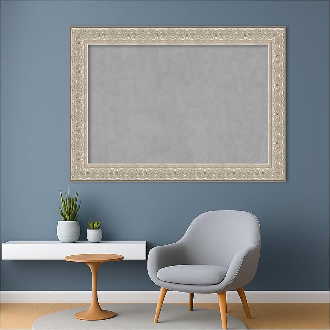 Amanti Art Silver Framed Magnetic Board 31x43 Large Vision Board - Image 5