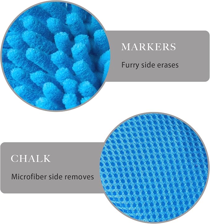 4 Pieces Microfiber Shag Whiteboard Eraser Shag Washable Dry Eraser Board Eraser - Image 3
