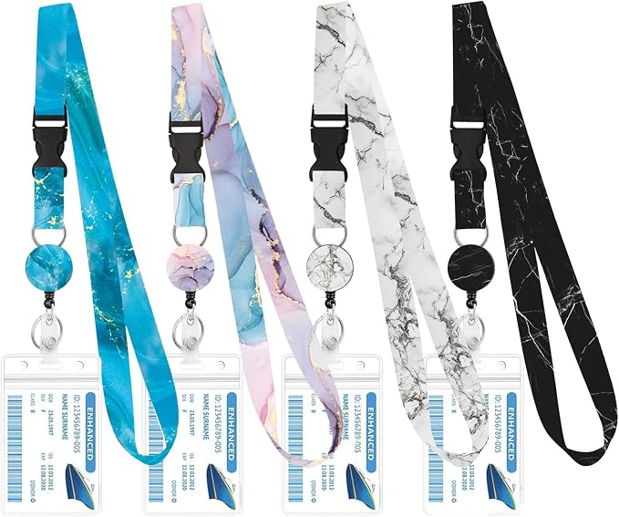 4-Pack Waterproof Retractable Lanyards by Unknown