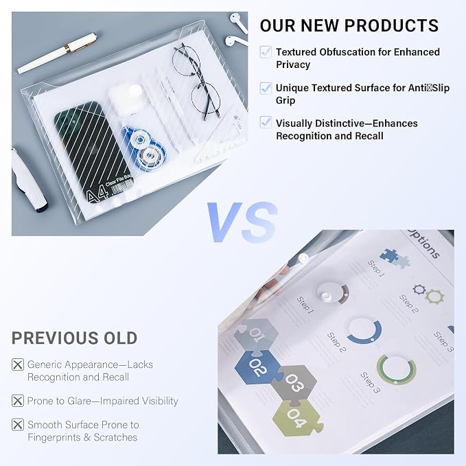 10 Pack, Plastic Envelopes – Transparent Waterproof Reusable File Folders - Image 6