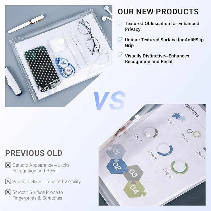 24 Pack, Plastic Envelopes – Transparent Waterproof Reusable File Folders - Image 6