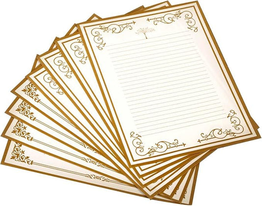 8 Pcs Vintage Letter Papers Set Printable Writing Paper Lined by Unknown