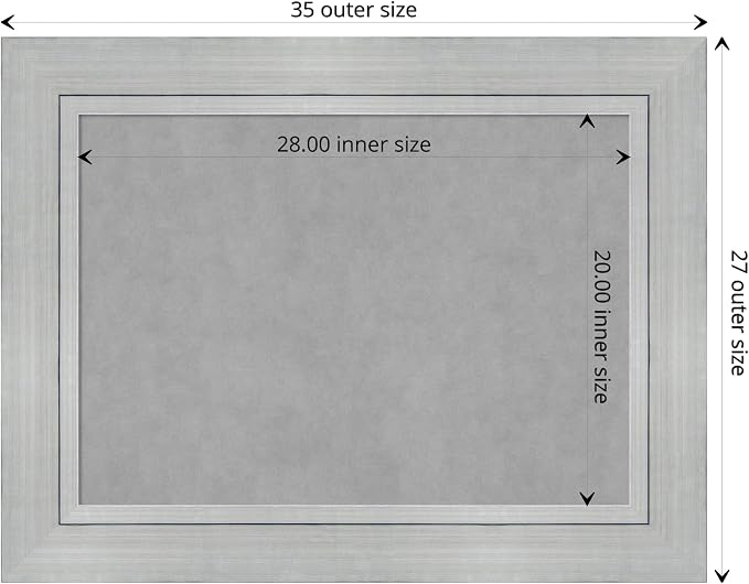 Amanti Art Silver Framed Magnetic Board 27x35 Medium Vision Board - Image 4