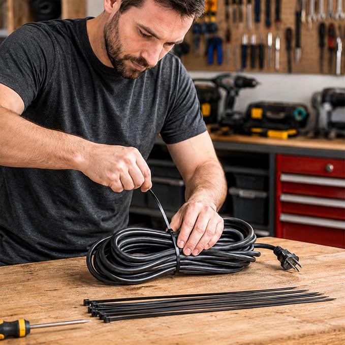 Zip Ties 12 inch, 4000 Pack Heavy Duty Black Zip Ties - Image 6