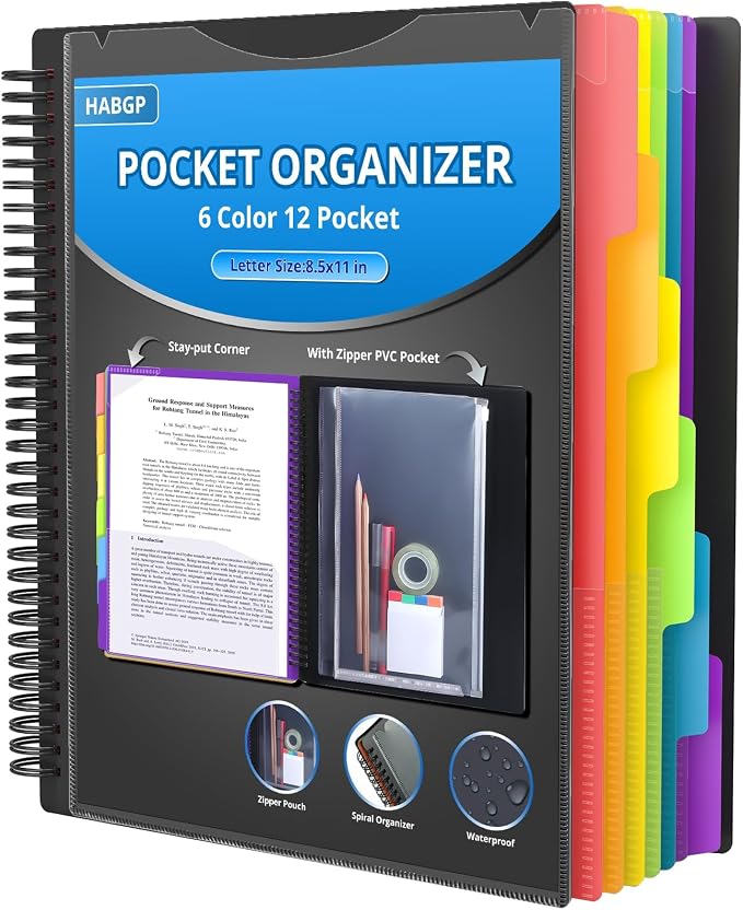 HABGP 12 Pocket Plastic folders by HABGP