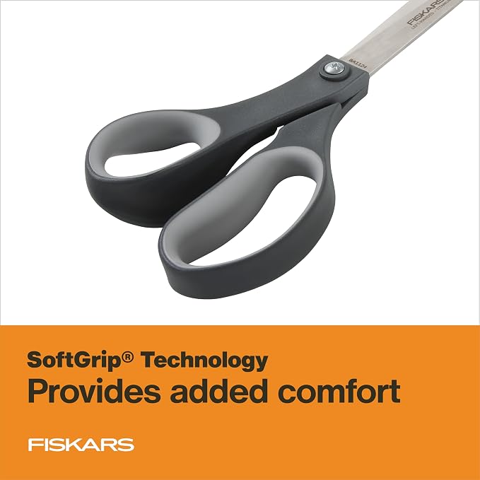 Fiskars 8” Left-Handed Titanium Scissors, SoftGrip Handle - Image 4