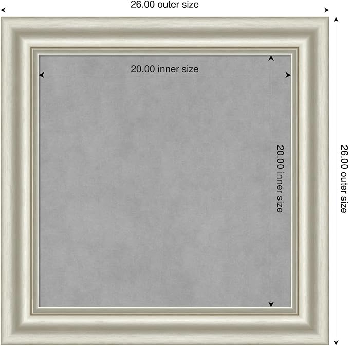 Amanti Art Silver Framed Magnetic Board 26x26 Medium Vision Board - Image 2