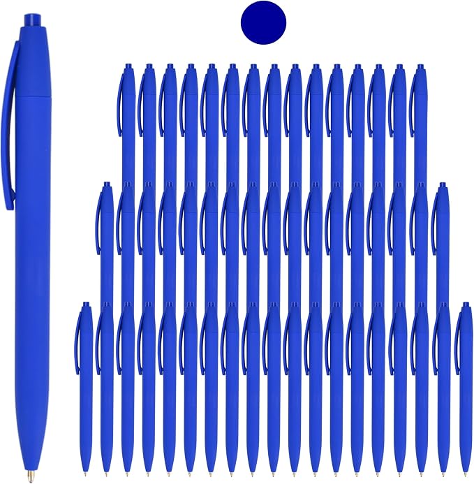 50 Pack Blue Ink Pens by HZDIYAKE
