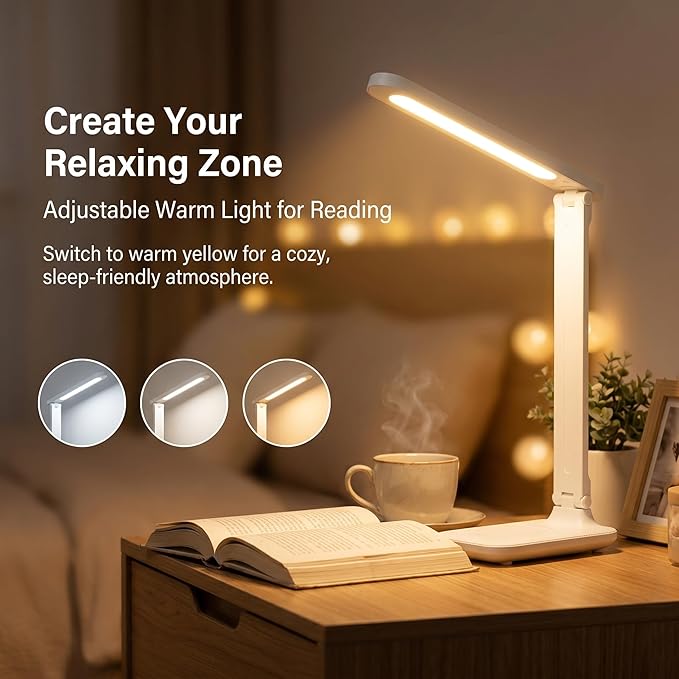R RUCKERCO Led Desk Lamp Dimmable Desk Light Reading Lamp 3 Lighting Modes - Image 4