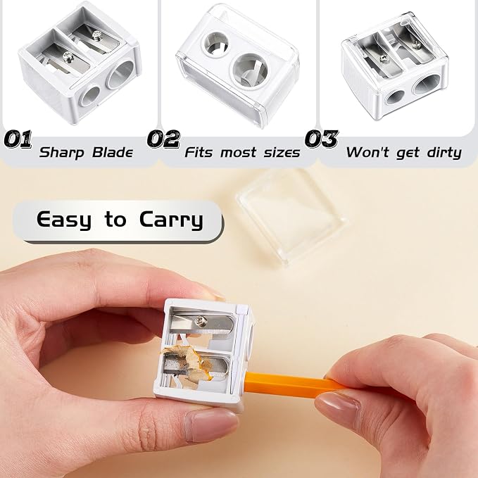 Chuangdi 5 Pack Makeup Pencil Sharpener Plastic Lip Liner Pencil Eyeliner - Image 3