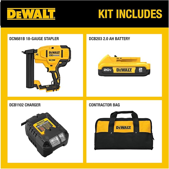 DEWALT 20V MAX* Narrow Crown Stapler Kit - Image 3