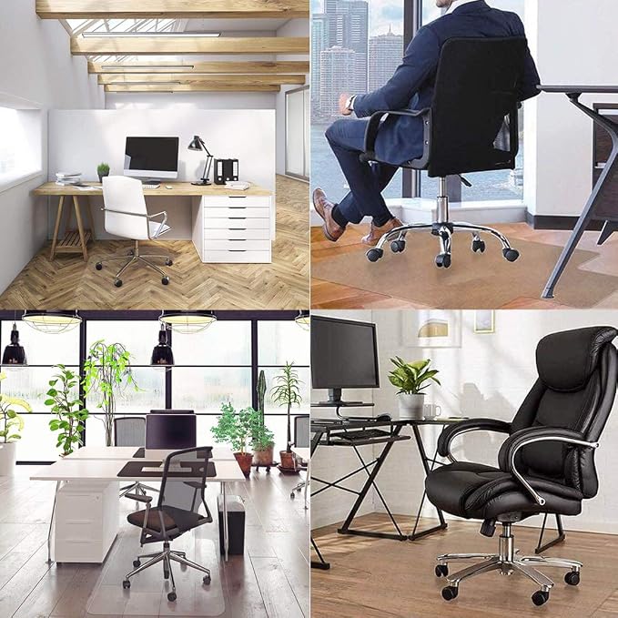 Office Chair Mat for Hardwood Floor, Heavy Duty Vinyl Floor Protector Mat for - Image 3