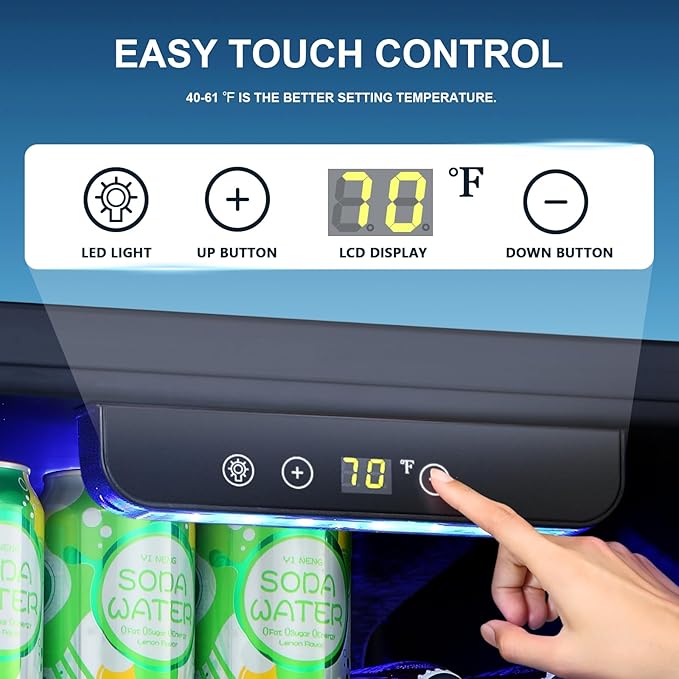 Antarctic Star Beverage Refrigerator -120 Can Mini Fridge for Soda Beer or Wine,Small Drink Dispenser, For Office or Bar with Adjustable Removable Shelves，Convertible Door ，3.1 Cu.Ft-DeskLoop Office