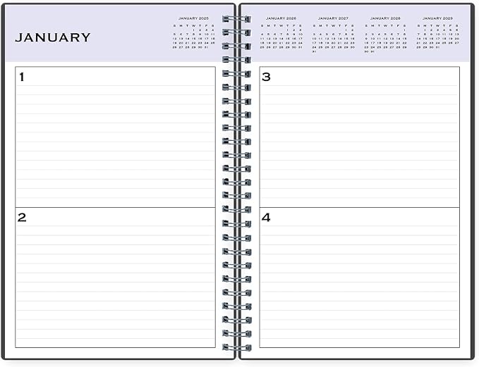 Blue Sky Undated Daily Planner, Flexible Cover, Twin-Wire Binding, 5.5" x 8.5" - Image 5