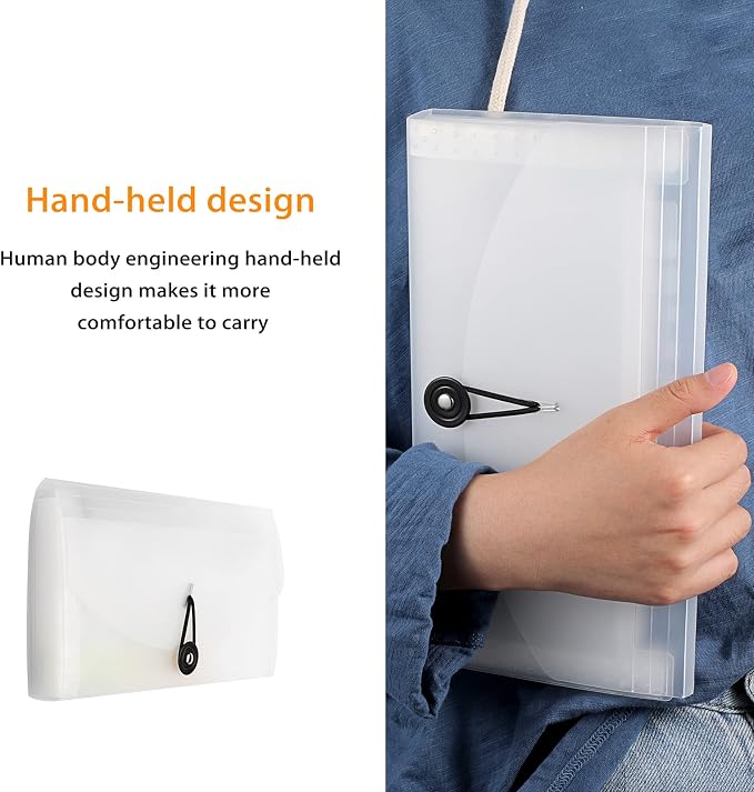 BTSKY Expanding File Folder New 13 Pockets Small Accordion File Expandable Card - Image 5