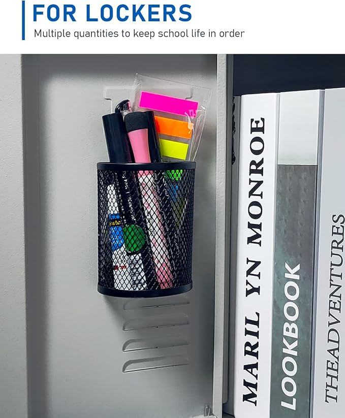 QYH Magnetic Pen Holder 4 Pack Pencil Locker Organizer Accessories - Image 2
