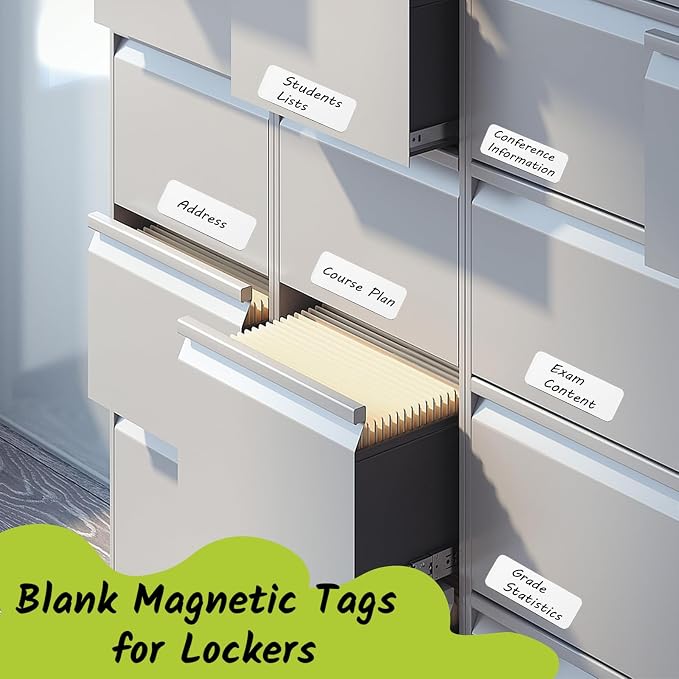 81Pcs Magnetic Dry Erase Labels, 3.1x1.2Inch White Name Tags, Reusable Label Tag - Image 5