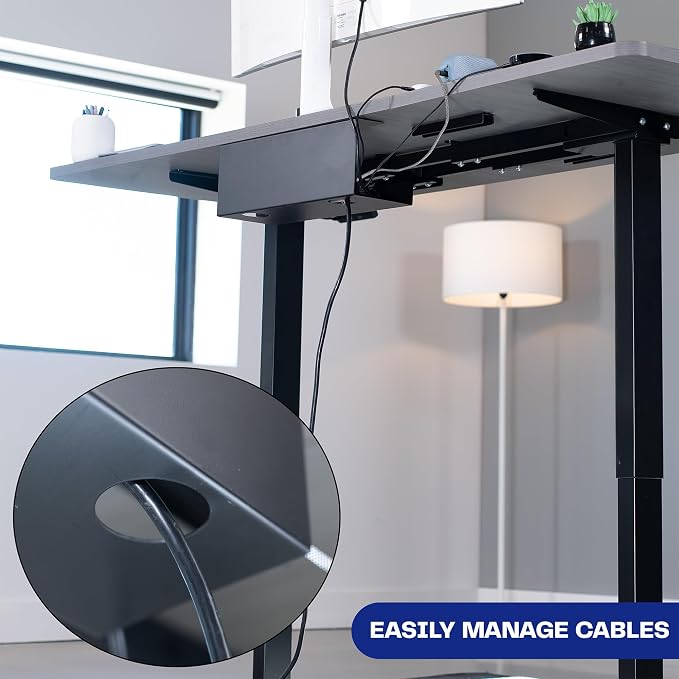 VIVO Under Desk 17 inch Extra Deep Cable Management Tray, Power Strip Holder - Image 6
