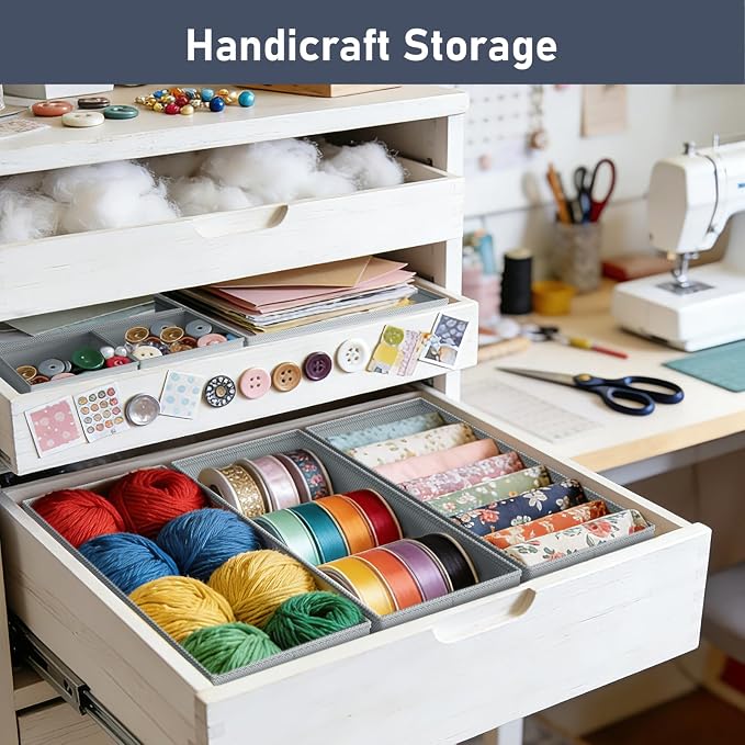 DIMJ Drawer Organizer Clothes, 12 Pack Dresser Organizer, Foldable Closet - Image 6