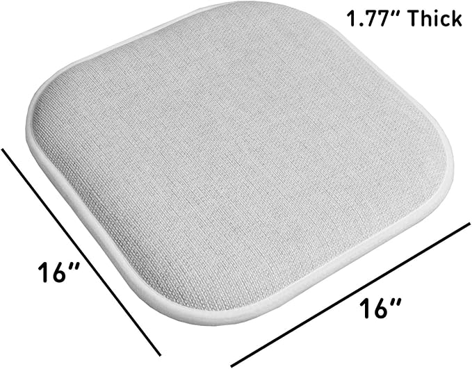 Sweet Home Collection Chair Cushion Memory Foam Pads Honeycomb Pattern Slip Non - Image 4