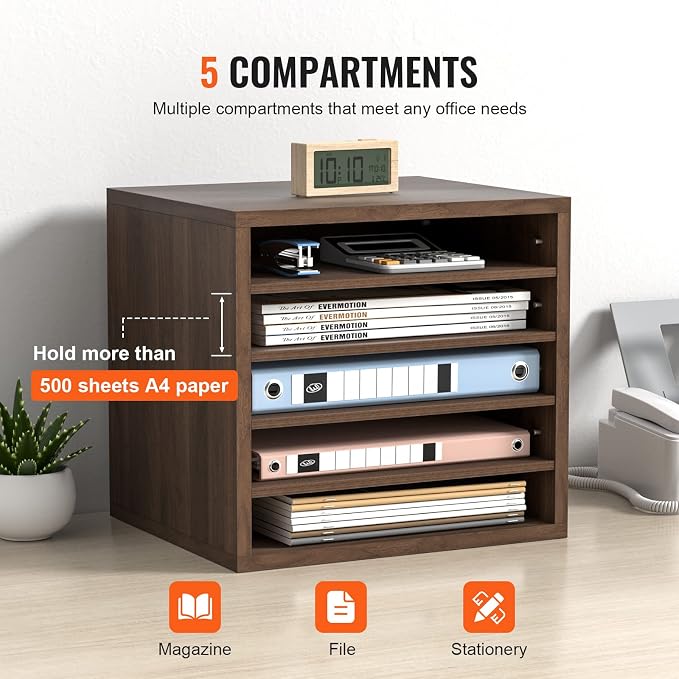 VEVOR Literature Organizers, 5 Compartments Office Mailbox - Image 4