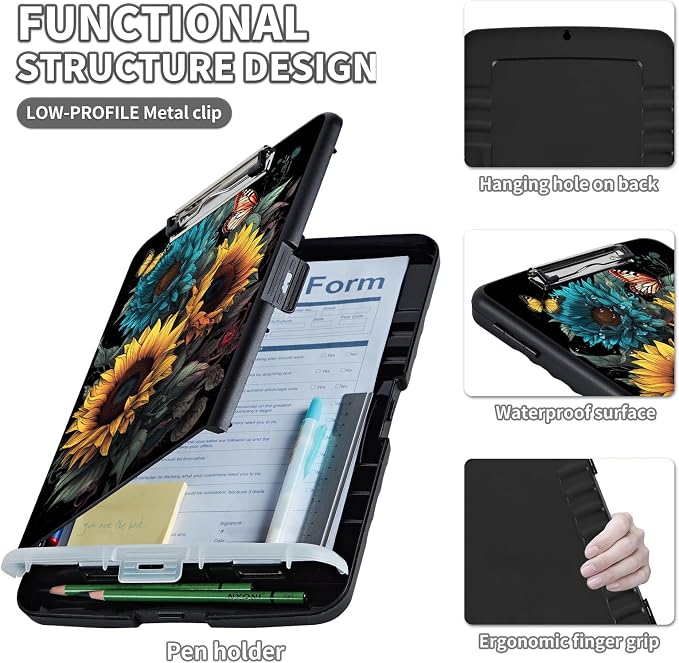Clipboard with Storage, Clip Boards 8.5X11 with Storage & Pen Holder, Heavy - Image 3