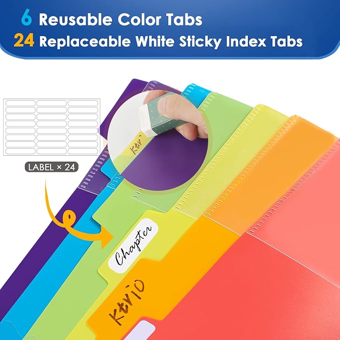 KTRIO 12 Pocket Project Organizer, Letter Size Spiral Binder, Letter Size Fit - Image 4