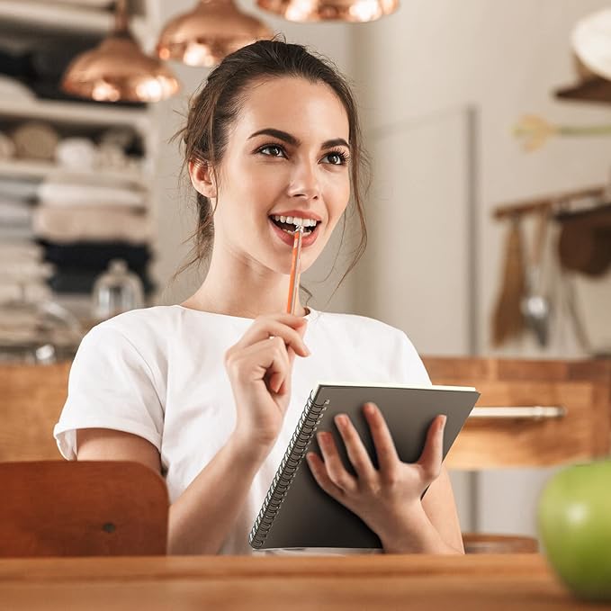 Yahenda 54 Pcs Spiral Notebook Bulk A5 Journal Lined 8.3'' x 5.5'' Writing Composition Paper Small Notepad Subject Notebook for Students Office Business Back to School Supplies (Dark Gray)-DeskLoop Office