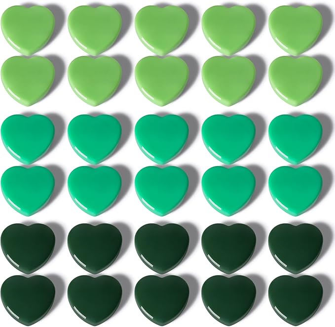 30PCS Heavy Duty Fridge Magnets - Small Cute Refrigerator Magnets for Whiteboard, Lockers & Kitchen, Cute Strong Magnets - Mini Decorative Magnet for Home, School, Office, Crafts,Locker (Green)-DeskLoop Office