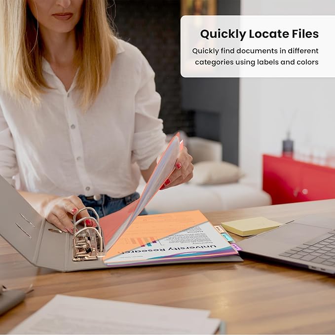 Taja 96 Count Dividers for 3 Ring Binder - Image 7