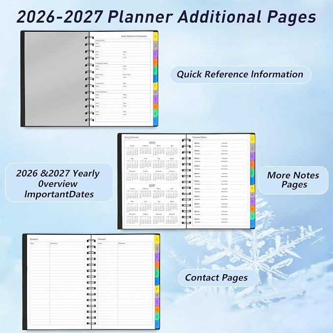 Daily Planner 2026-2027, 18-Month Weekly and Monthly Calendar Planner, July - Image 5