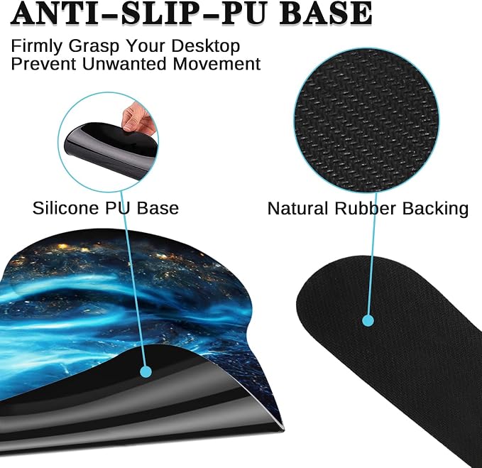 Britimes Blue Black Galaxy Keyboard Mouse Pad Set Desk Ma Space Abstract 4in1 - Image 8