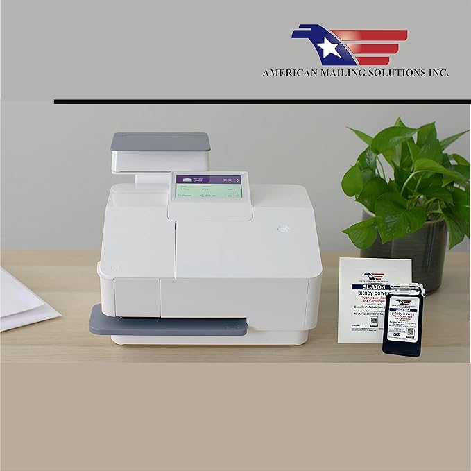 AMERICAN MAILING SOLUTIONS INC. | 4-Pack | PB SL-870-1 Red Fluorescent Ink Cartridge Replacement for SendPro Mailstation (CSD1) Postage Meter…-DeskLoop Office