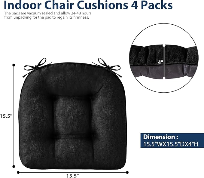 IASEAHK Chair Cushions for Dining Chairs, Seat Cushions for Kitchen Chairs - Image 6
