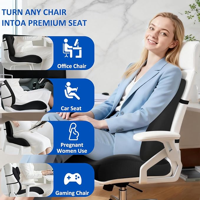 Lumbar Support Pillow for Office Chair, Seat Cushion - Image 6