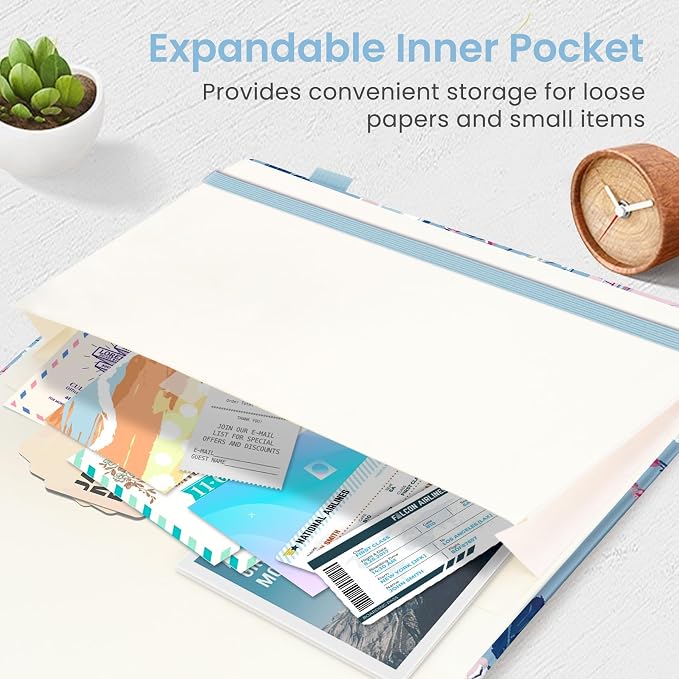 Taja Lined Journal Notebook for Women & Men, Hardcover Leather Journal for - Image 5