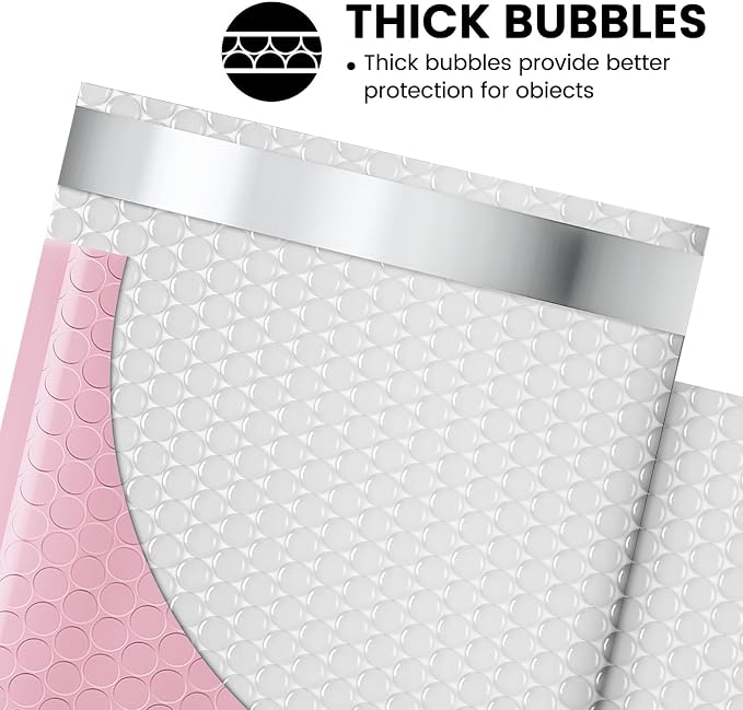 Fuxury Bubble Mailers 6x10 Inch 500 Pack Padded Envelopes Usable Size 6x9" - Image 3