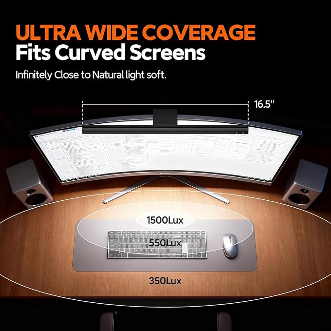 LYMAX Computer Monitor Light Bar, USB Computer Lamp Dimmable Screen Light Bar - Image 2