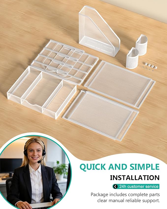 WALI Desk File Organizer, 4 Tier Desktop Paper Letter Tray Organizer - Image 9