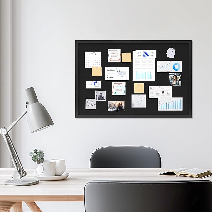 DAHAPYBOO Cork Board with Linen Black 2Pack, Bulletin Board 30"x20" | Corkboards - Image 3