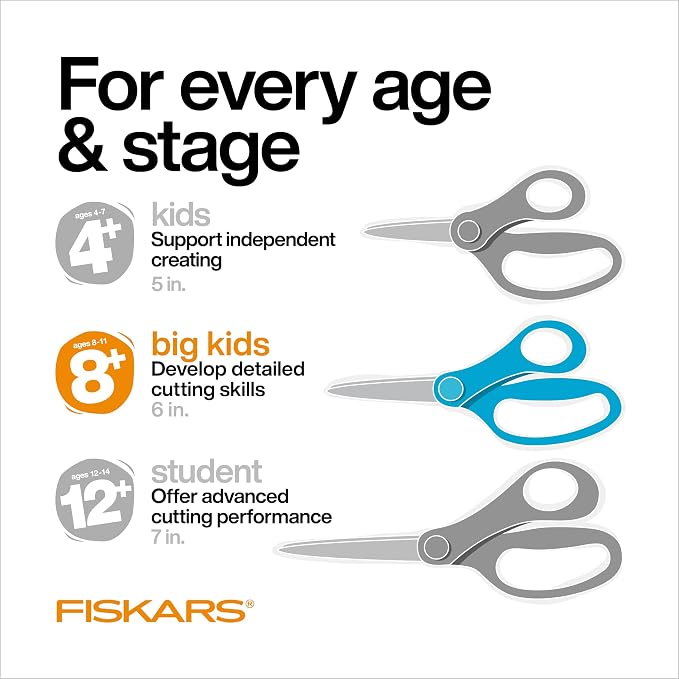 Fiskars 6" Left-Handed Big Kids Scissors - Image 5