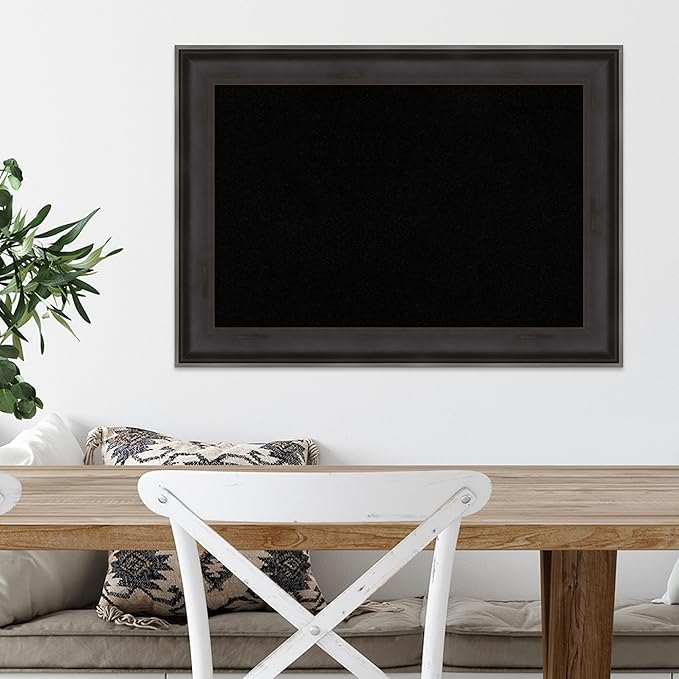 Amanti Art Black Cork Board for Wall, 20x28 Vision Board with Black Wood Frame, Medium Corkboard Office Decor for Home Organization, Casual Corkboard Pinboard to Display Items for Home Organization-DeskLoop Office