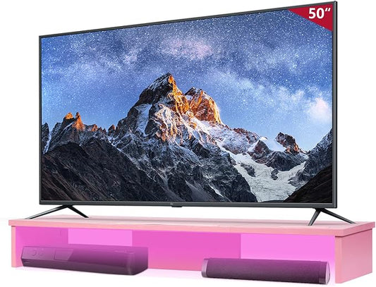 Qupui TV Riser Stand with LED Lights, 42.5in Super Large Monitor Stand with by Qupui