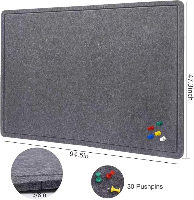 Extra Large Bulletin Board, 96 X 48 inches Cork Board - Image 3