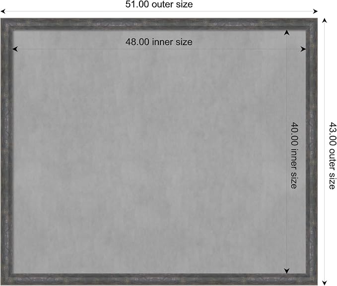 Amanti Art Grey Framed Magnetic Board 43x51 Oversize Vision Board - Image 4