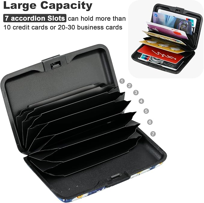 ELFISH Mini RFID Aluminum Wallet Credit Cards Holder Business Card Case Metal - Image 5