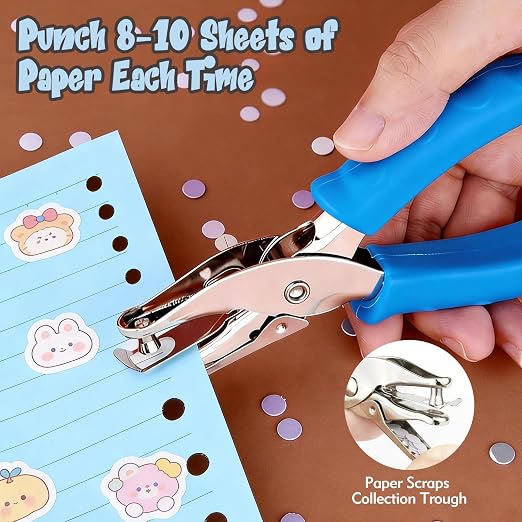 2 Pcs Hole Punch, 1/4" and 1/8" Hole Puncher - Image 4