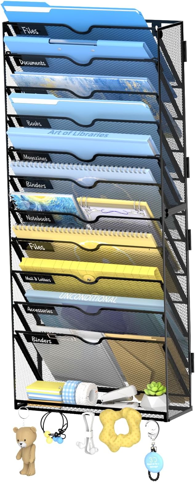SUPEASY 12 Tier Wall File Organizer by SUPEASY