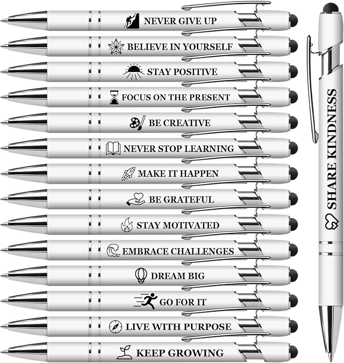 Vebermo 15 Pack Motivational Pen Set by Vebermo